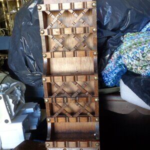 Wooden Mail Sorter Vintage Wall Pockets